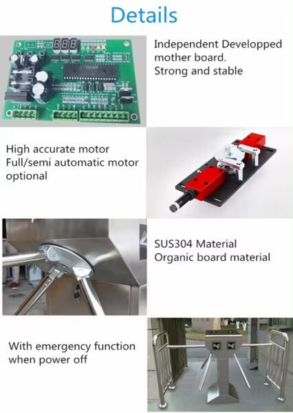 Rfid Access Control Security Entrance Tripod Turnstile Barrier