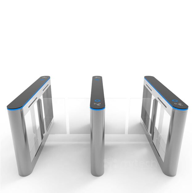 Security Turnstile Glass Arm Face Scan RFID Card QR Code Turnstile ...