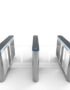 Security Turnstile Glass Arm Face Scan RFID Card QR Code Turnstile Swing Barrier Gate