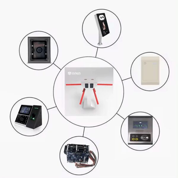 Semi Automatic Turnstile with Face Fingerprint QR Recognition
