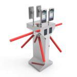 Semi Automatic Turnstile with Face Fingerprint QR Recognition