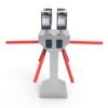 Semi Automatic Turnstile with Face Fingerprint QR Recognition