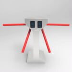 Semi Automatic Turnstile with Face Fingerprint QR Recognition