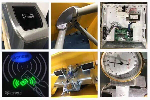 Semi Automatic Turnstile with Face Fingerprint QR Recognition