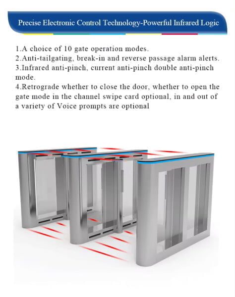 Servo Motor Speed Gate Turnstiles For Security Access Control Device