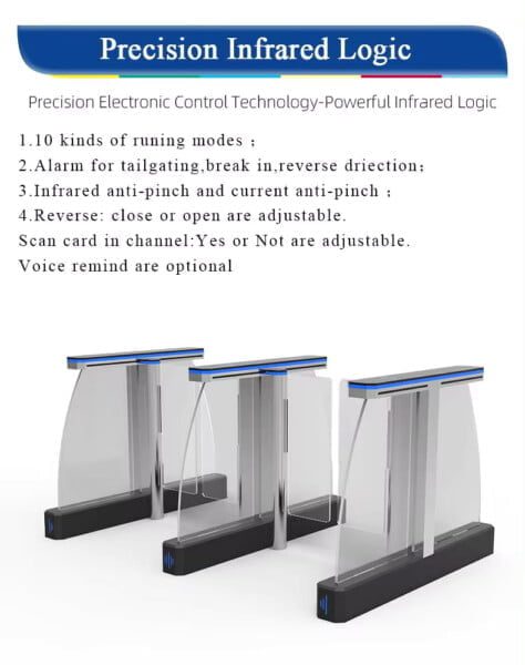 Servo Motor Speed Turnstile Gate  304 Stainless Steel Factory Price