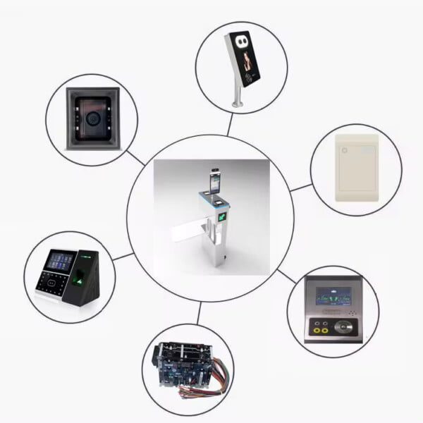 Small Removable Swing Barrier Facial Temperature Detector