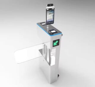 Small Removable Swing Barrier Facial Temperature Detector