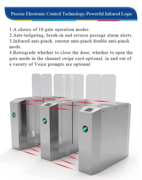 Smart Speed Pedestrian Sliding Turnstile Control Electronic Rfid Security Factory Price
