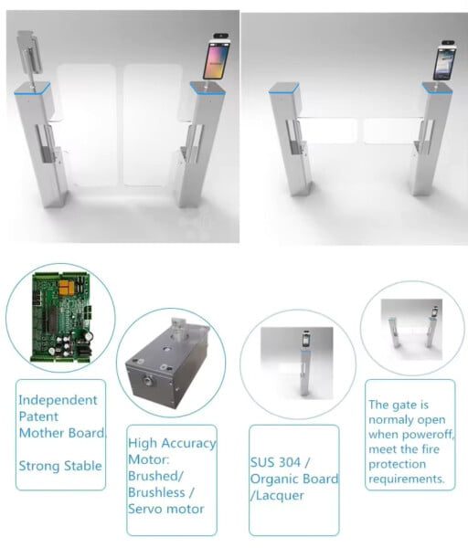 Supermarket Entrance Swing Barrier Turnstile Access Control