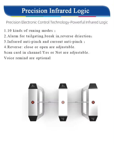 Swing Barrier Gate Access Control Turnstile Office Building Pedestr