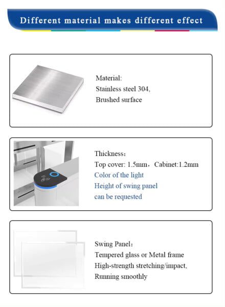Swing Barrier Gate Factory Outlet And Inlet High Performance Servo Brushless Motor