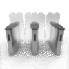 Tempered Glass Acrylic Half Sliding Barrier Turnstile Indoor