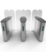 Tempered Glass Acrylic Half Sliding Barrier Turnstile Indoor