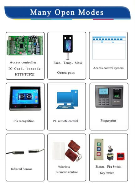 Waterproof Swing Turnstile RFID Card Bar Code Ticket Reader for Factory
