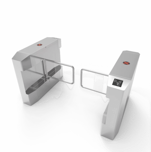 Waterproof Swing Turnstile RFID Card Bar Code Ticket Reader For Factory