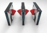 Acrylic Double Wing Brushless DC 24V Motor Flap Barrier Turnstile Gate for School