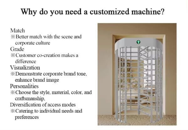 Biometric Access Control Full Height Turnstile Mechanism