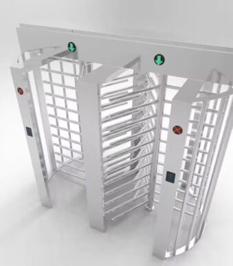 Brushless Motor Rotor Arm QR Code Access Control Full Height Turnstile Gate