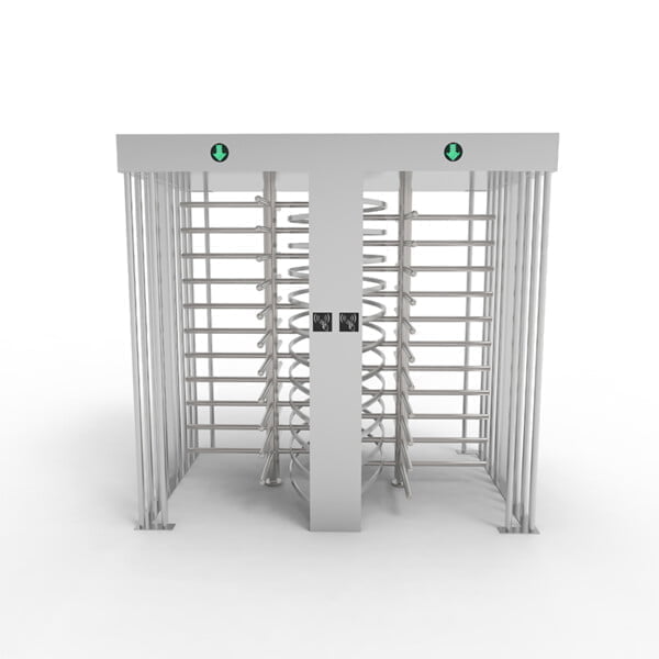 Double Passage Face Recognition Entrance 304 SS Full Height Turnstile Gates