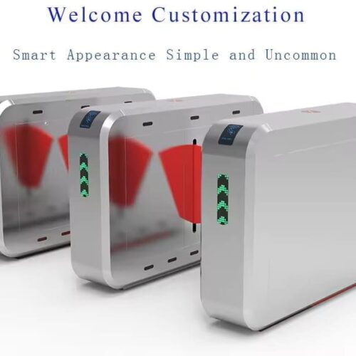 Flap Turnstile RFID Card Reader Control 304 Stainless Steel Barr