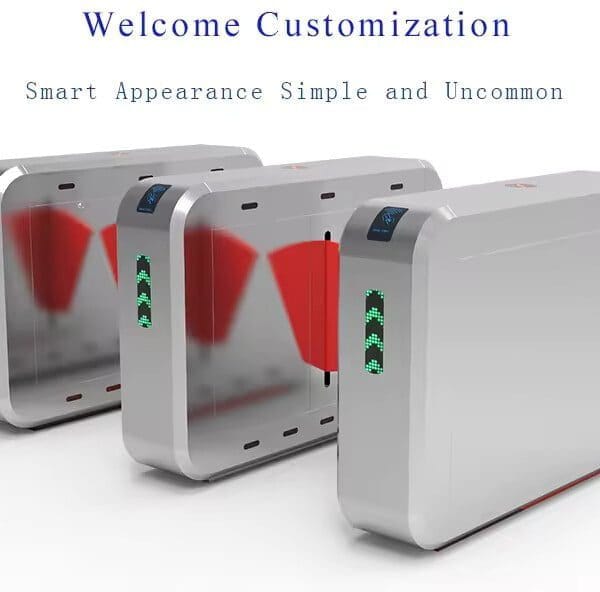 Flap Turnstile RFID Card Reader Control 304 Stainless Steel Barr