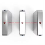 Flap Turnstile RFID Card Reader Control 304 Stainless Steel Barr