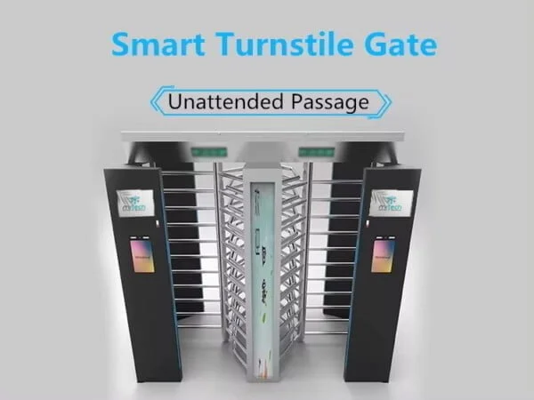 Full Height Revolving Turnstiles Fingerprint And Face Recognition