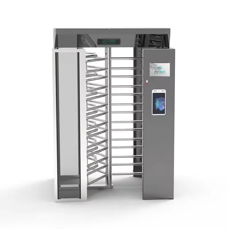 Full Height Revolving Turnstiles Fingerprint And Face Recognition
