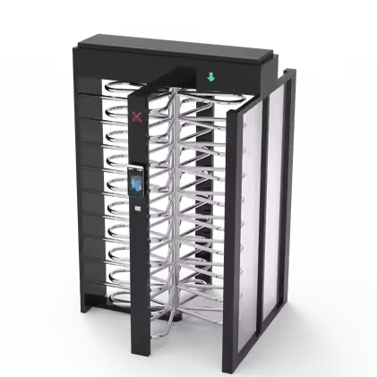 Full Height Turnstile Security Scanner Gate In Squared Blocked Section Use For Stadium