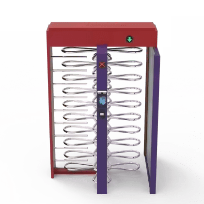 Full Height Turnstile Security Scanner Gate In Squared Blocked Section Use For Stadium