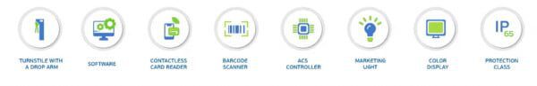 High Speed Entrance Automation Security Flap Barrier Access Control System