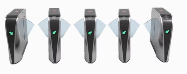 High Speed Entrance Automation Security Flap Barrier Access Control System
