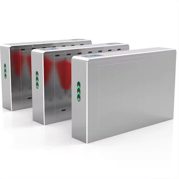 High-Speed Turnstile Gate Flap Barrier Outdoor SS 304 With RFID Card