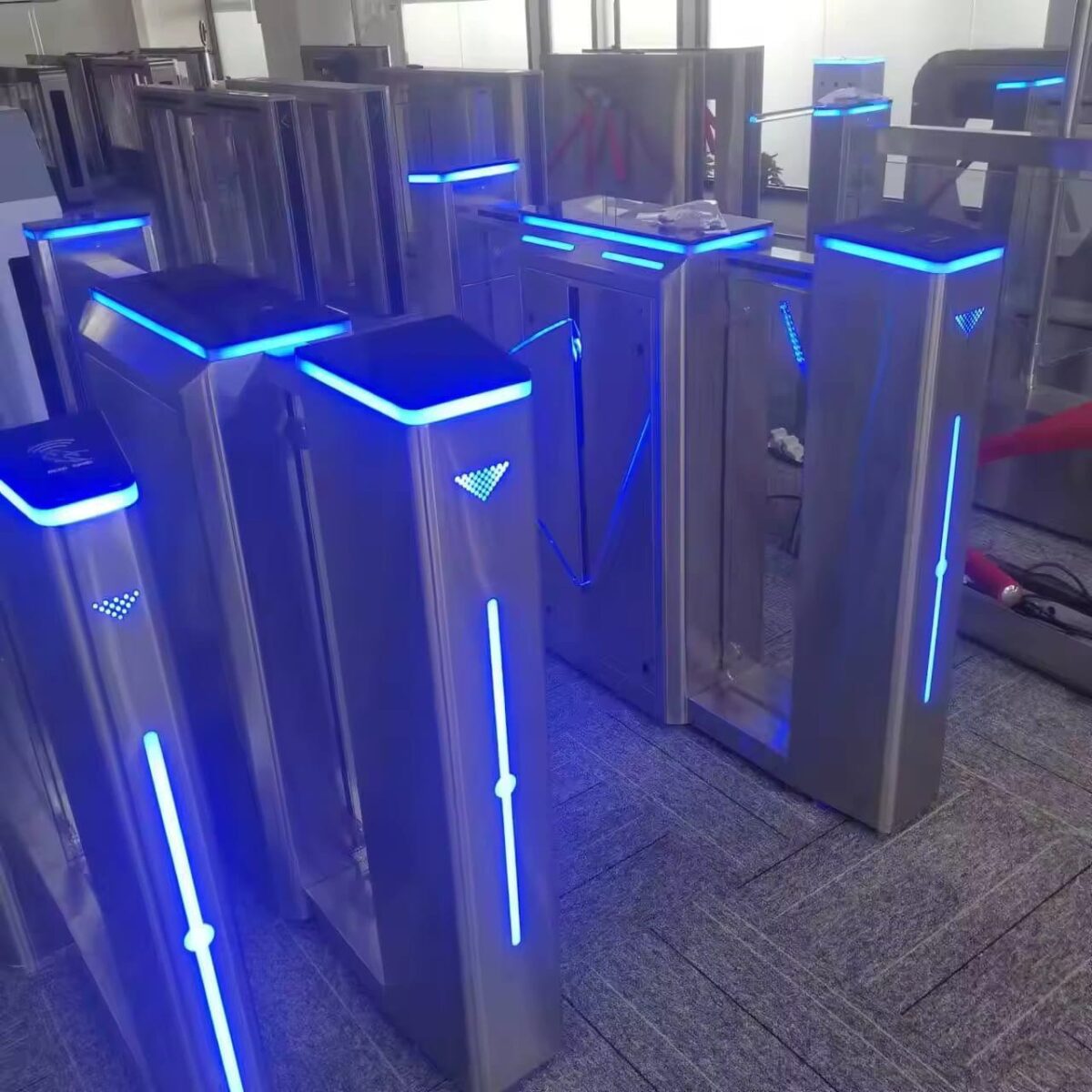 Luxury Intelligent Flap Barriers Gate Access Control