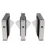 Optical Barrier Turnstiles Retractable RFID Card QR Code Flap Barrier
