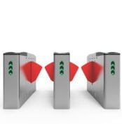 Outdoor Entrance Temporary Visitors Pedestrian Flap Barrier Gate