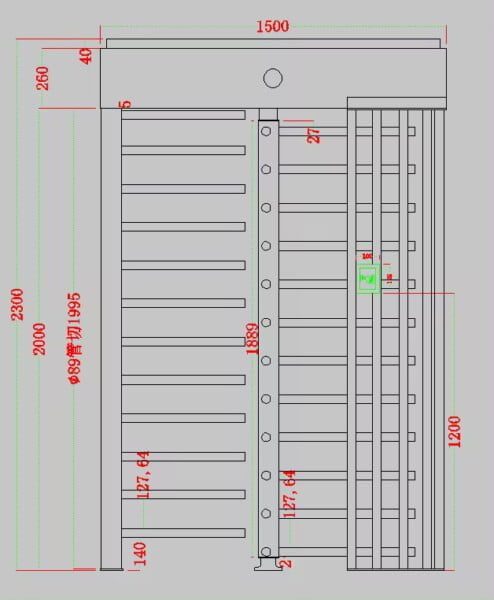 Single Full Height Turnstile Security QR Code Scanner Rfid System