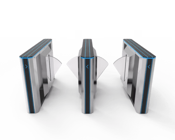Smart Entrance RFID Card Solutions Pedestrian Turnstile Flap Barrier