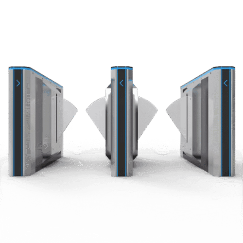 Smart Entrance RFID Card Solutions Pedestrian Turnstile Flap Barrier