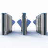 Smart Entrance RFID Card Solutions Pedestrian Turnstile Flap Barrier