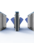 Smart Entrance RFID Card Solutions Pedestrian Turnstile Flap Barrier