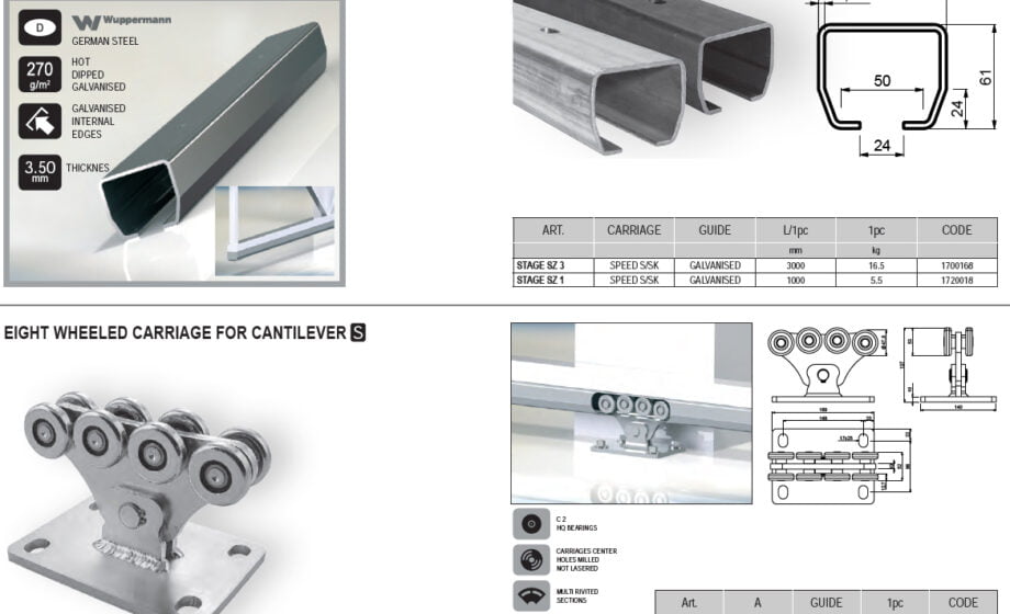 4.5 Complete Cantilever Gate Hardware Kit for Trackless Sliding Gate