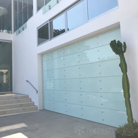 Aluminum Alloy Tempered Glass Panel Full View Garage Door