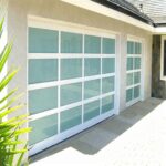 Automatic Aluminum Tempered Glass Full View Security Glass Garage Doors