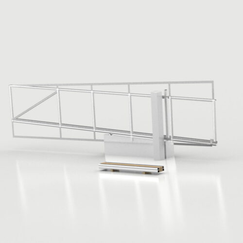 Cross track Cantilever Sliding Gate Hardware For Inclined Driveways