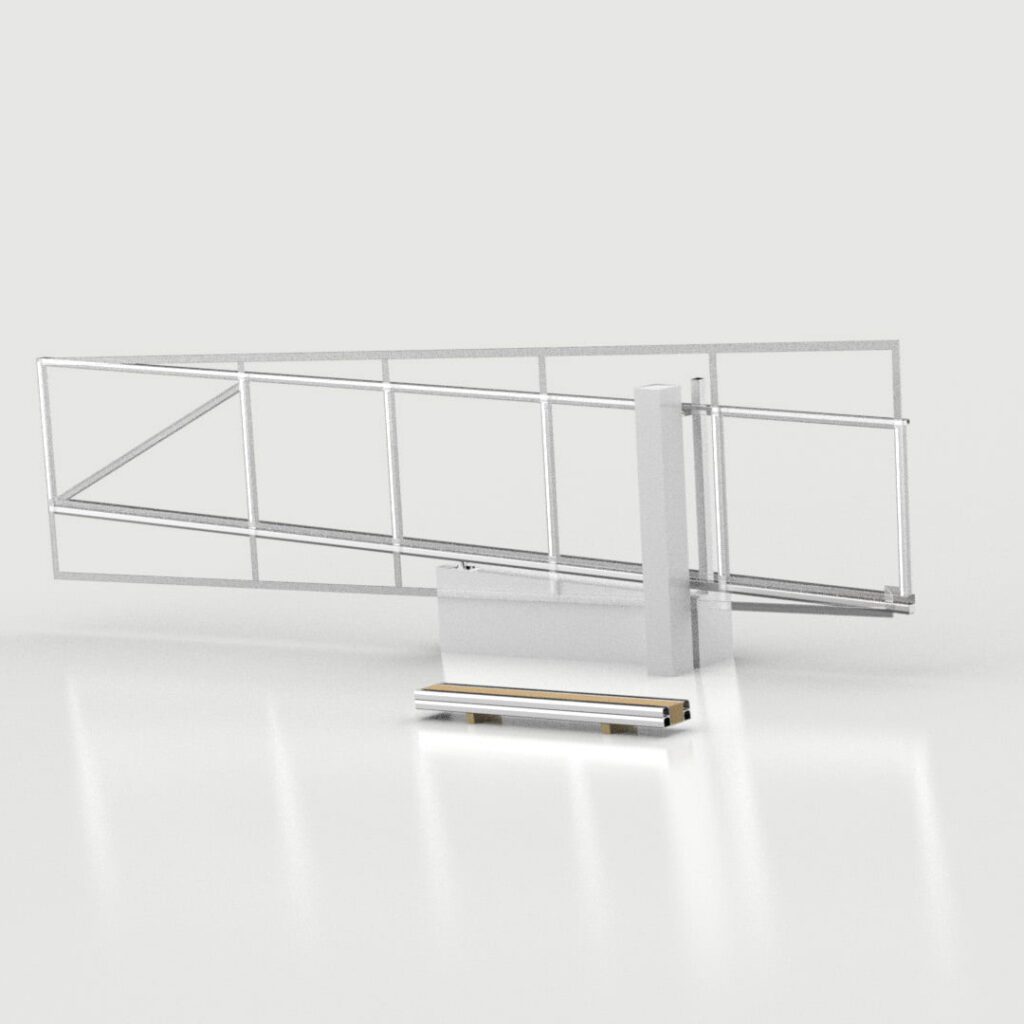 Cross track Cantilever Sliding Gate Hardware For Inclined Driveways