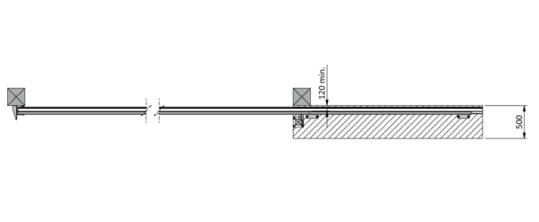 Cross track Cantilever Sliding Gate Hardware For Inclined Driveways
