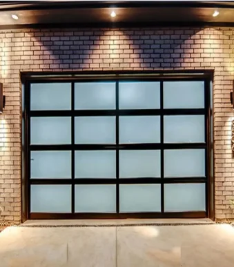 Custom Doors Waterproof Soundproof Aluminum Frame with Glass Garage Door