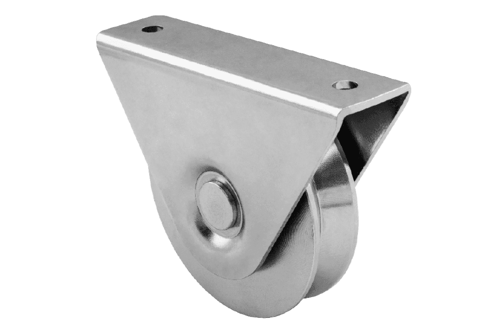 Double Bearing Sliding Gate V Grooved Wheel, External Support